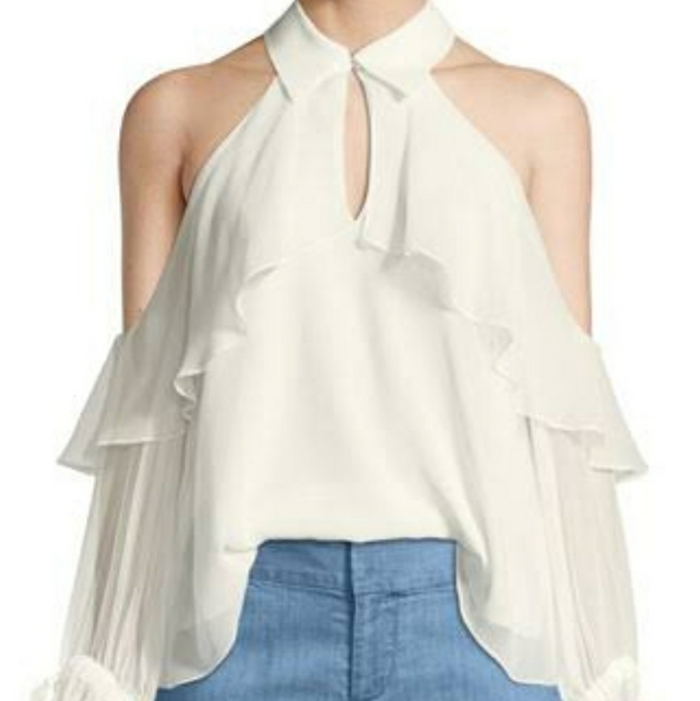Alice and Olivia Blayne Cold Shoulder blouse
